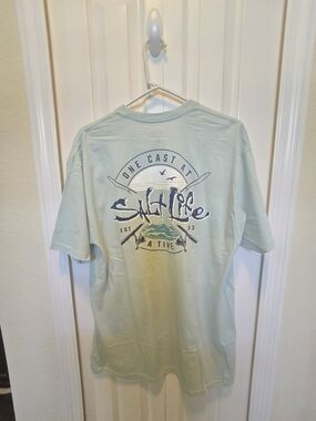 Salt Life Short Sleeve Graphic Tee - Seafoam with Navy Print